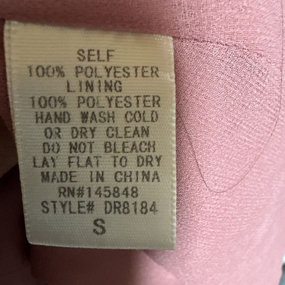 Everly faux-wrap Dress V-neck, 3/4 length sleeves cinched waist Dusty Rose Mauve - Picture 7 of 8